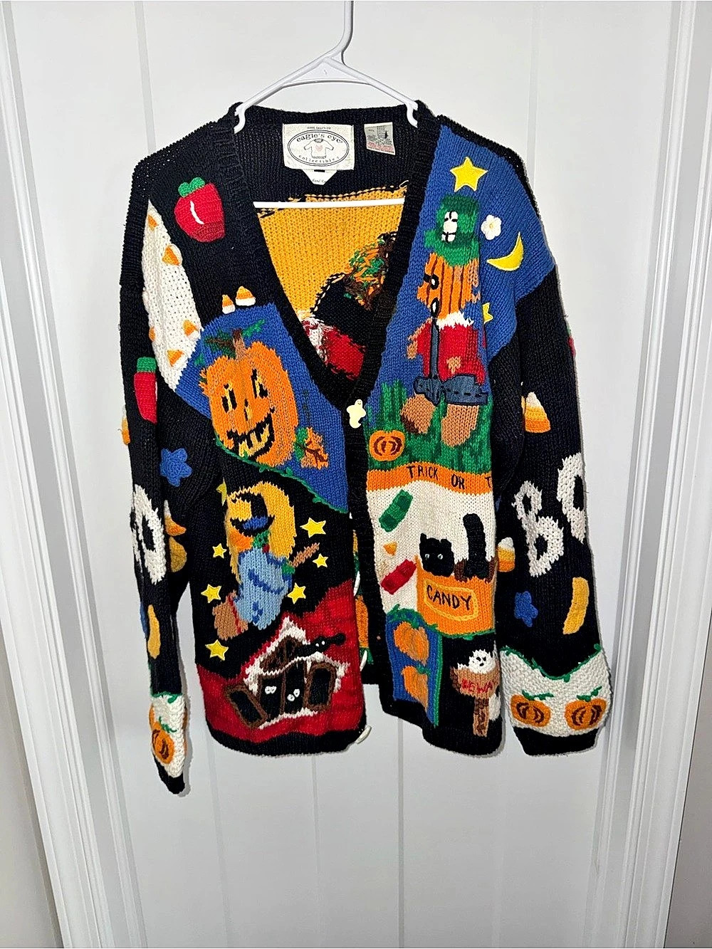 Vintage 1995 Eagle’s Eye Halloween Cardigan size large